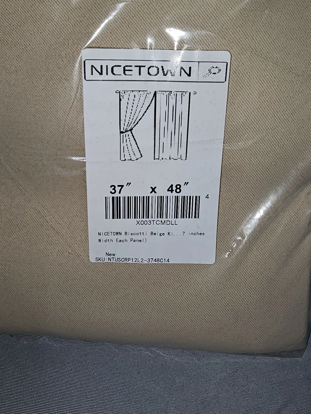 Tan Curtain Panel - Light Tan Drapery Panel